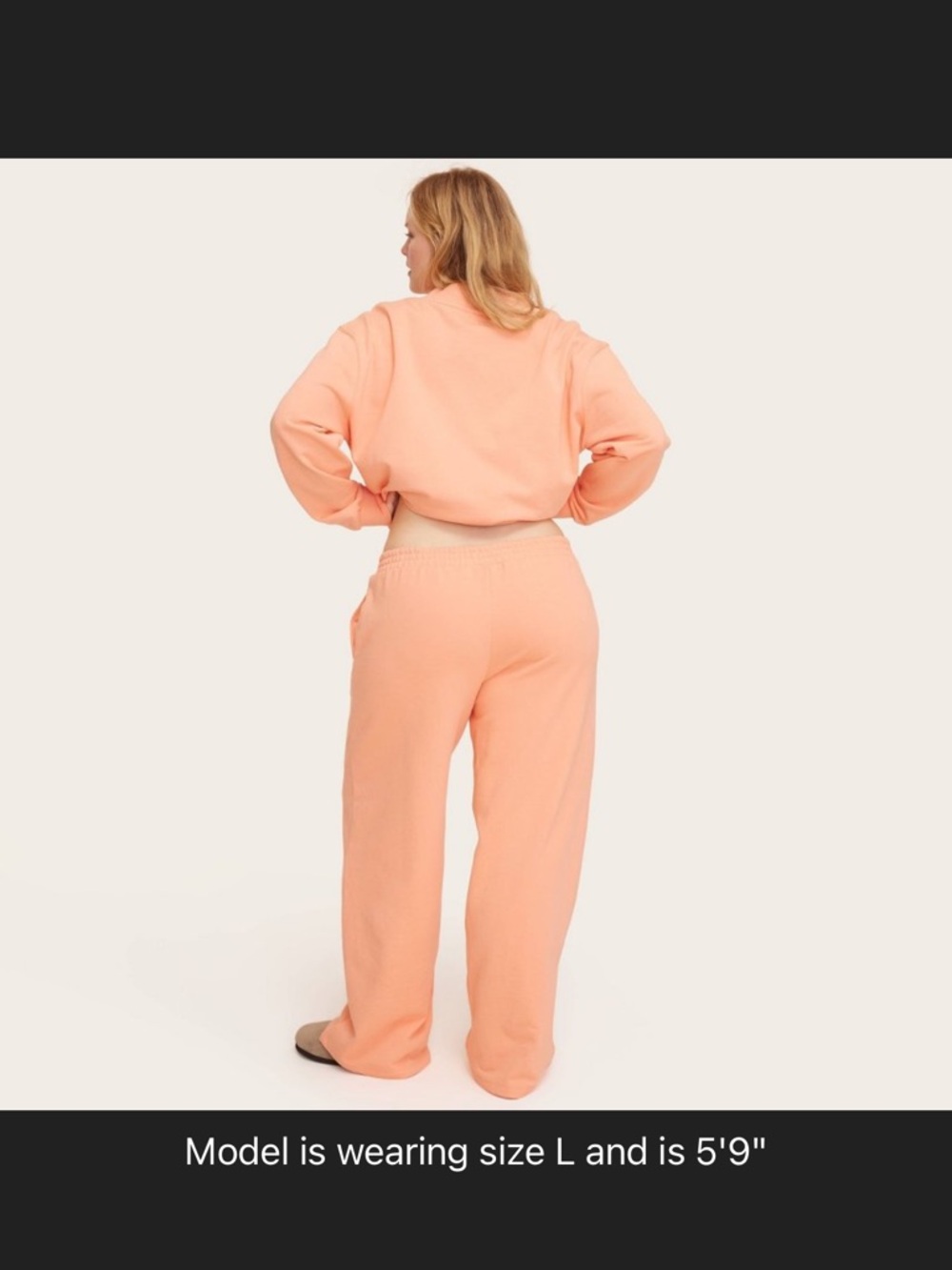 High-Rise Boxer Sweatpants from Parke x Target- Peach Orange- XXL - Picture 3 of 4